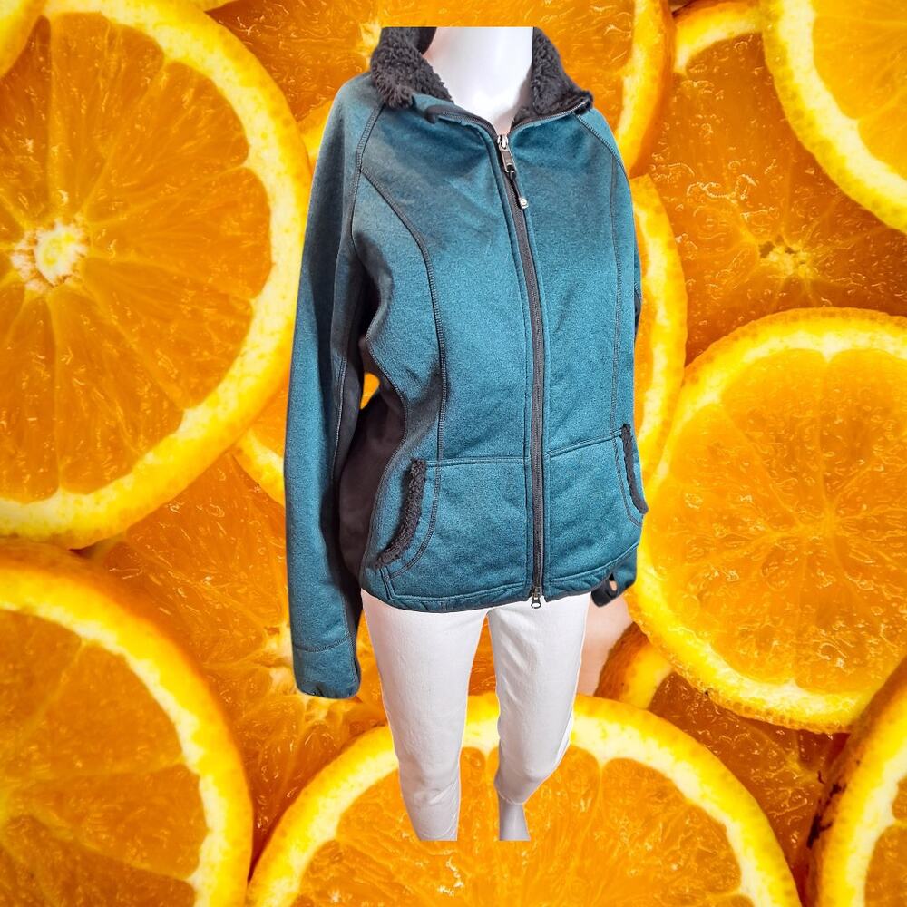 Harley Davidson Women's Teal Polyester Province Fleece Mid-Layer Jacket‎ Size M